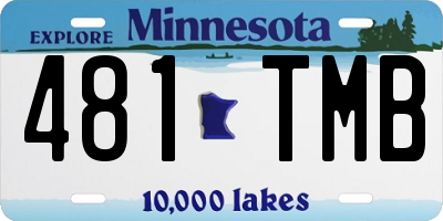 MN license plate 481TMB