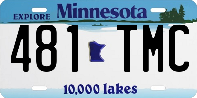 MN license plate 481TMC