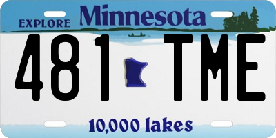 MN license plate 481TME