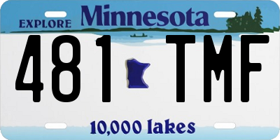 MN license plate 481TMF