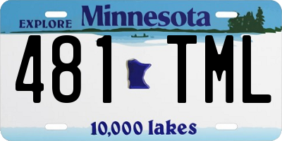 MN license plate 481TML