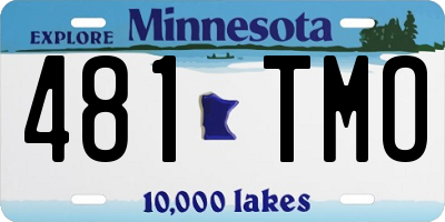 MN license plate 481TMO