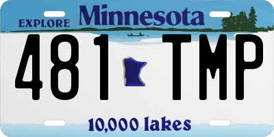 MN license plate 481TMP