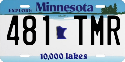 MN license plate 481TMR
