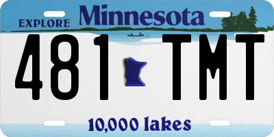 MN license plate 481TMT