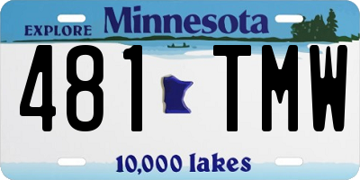 MN license plate 481TMW