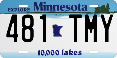MN license plate 481TMY