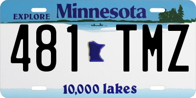 MN license plate 481TMZ