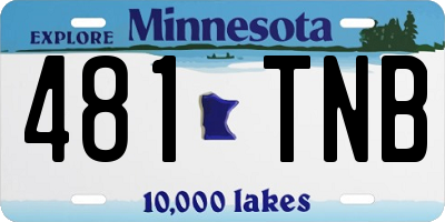 MN license plate 481TNB