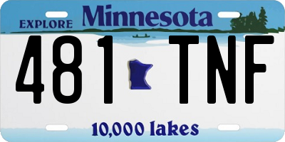 MN license plate 481TNF
