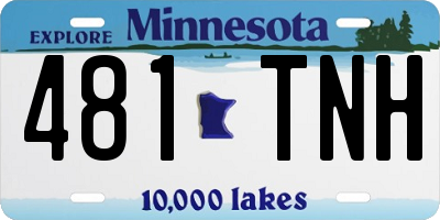 MN license plate 481TNH