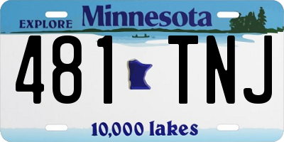 MN license plate 481TNJ