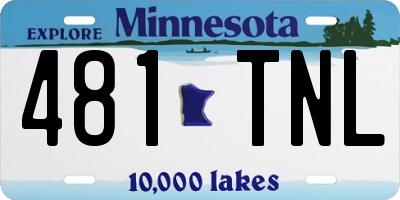 MN license plate 481TNL