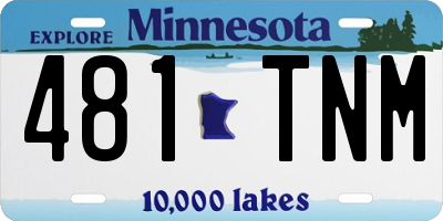 MN license plate 481TNM
