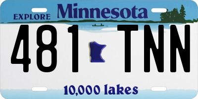 MN license plate 481TNN