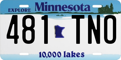 MN license plate 481TNO