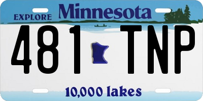 MN license plate 481TNP