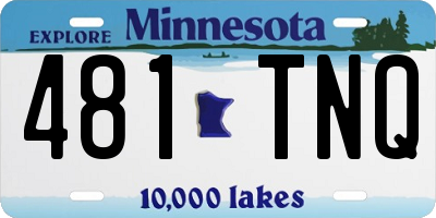 MN license plate 481TNQ