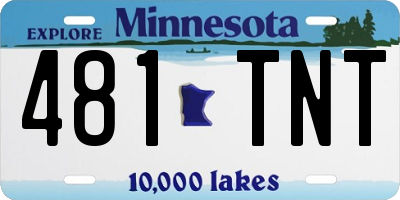 MN license plate 481TNT