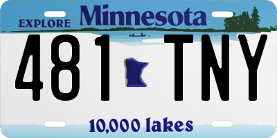 MN license plate 481TNY