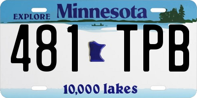 MN license plate 481TPB