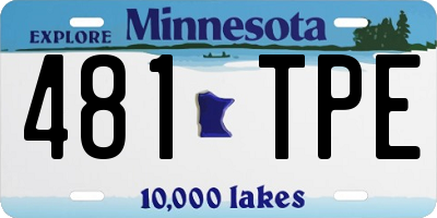 MN license plate 481TPE