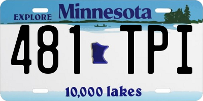MN license plate 481TPI