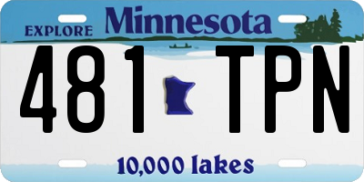 MN license plate 481TPN
