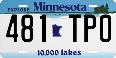 MN license plate 481TPO
