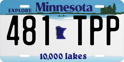 MN license plate 481TPP