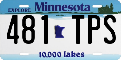MN license plate 481TPS