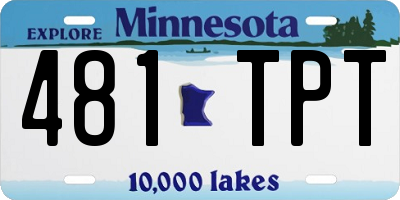 MN license plate 481TPT