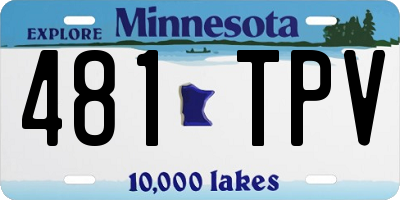 MN license plate 481TPV