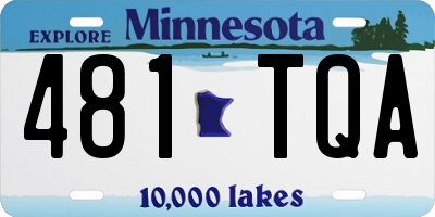 MN license plate 481TQA