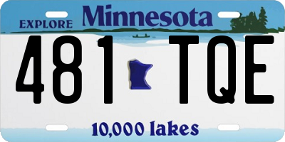 MN license plate 481TQE
