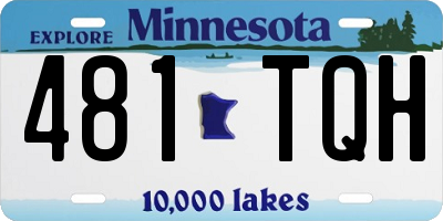 MN license plate 481TQH