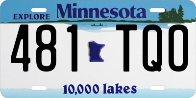 MN license plate 481TQO