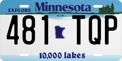 MN license plate 481TQP
