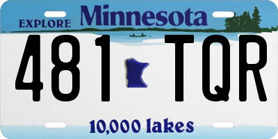 MN license plate 481TQR