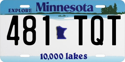 MN license plate 481TQT