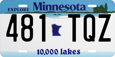 MN license plate 481TQZ