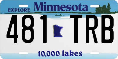 MN license plate 481TRB