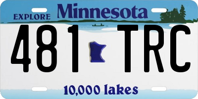 MN license plate 481TRC