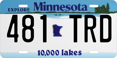 MN license plate 481TRD