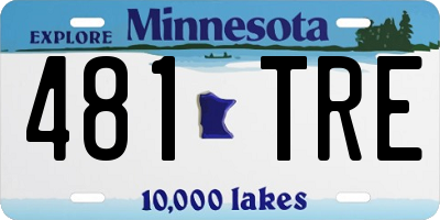 MN license plate 481TRE