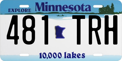 MN license plate 481TRH