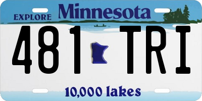 MN license plate 481TRI