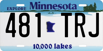 MN license plate 481TRJ