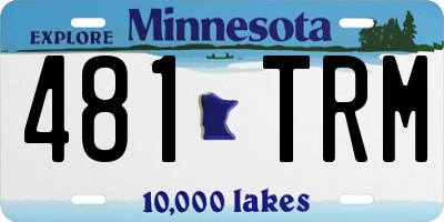 MN license plate 481TRM