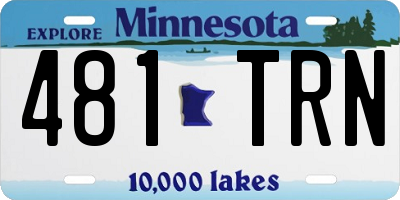 MN license plate 481TRN